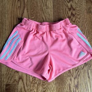 Girls Adidas Pink Athletic Shorts